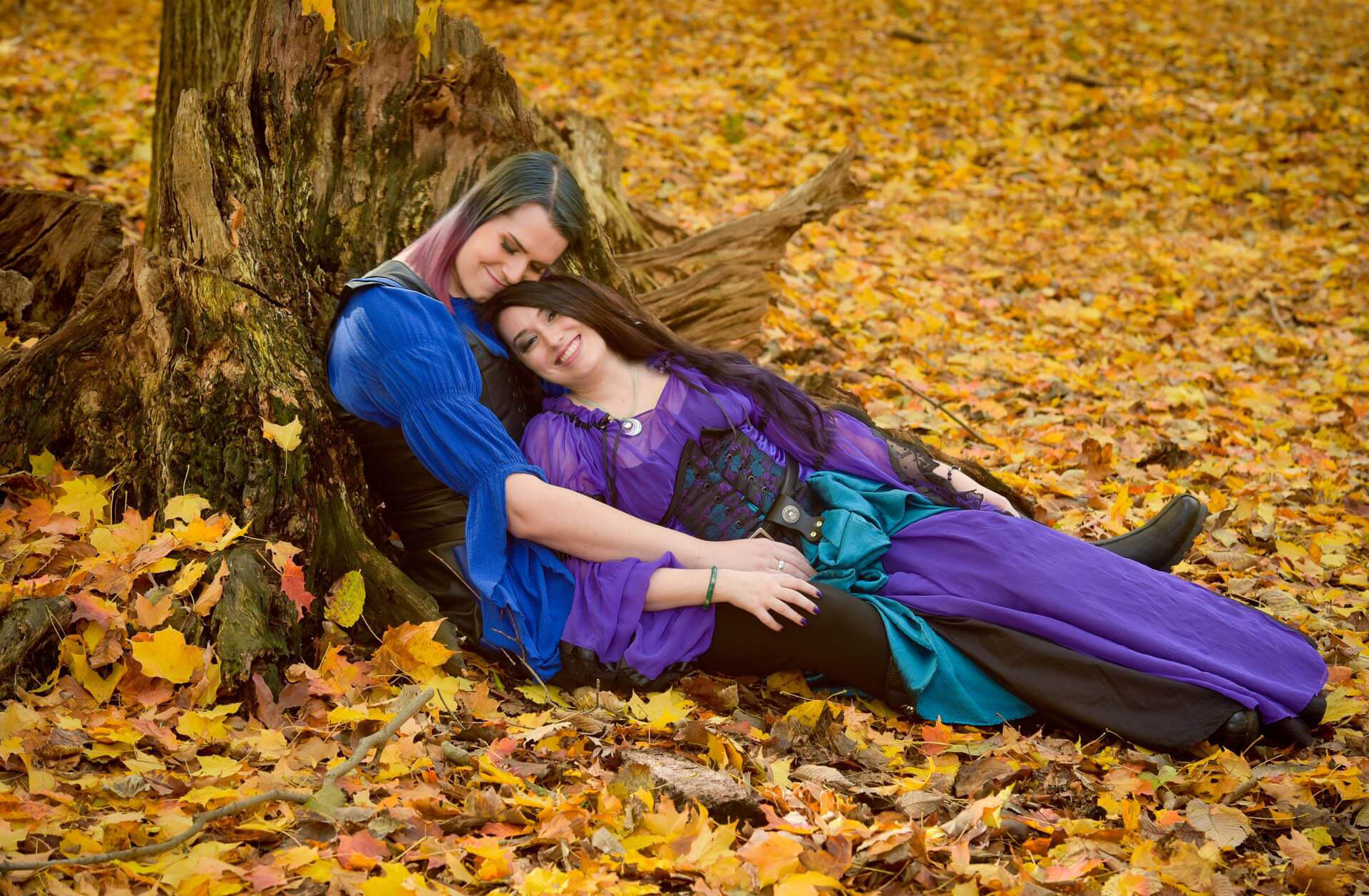 Detroit engagement photographer's fun and candid engagement photos of an LGBTQ&plus;  couple just before their wedding in Troy, Michigan.