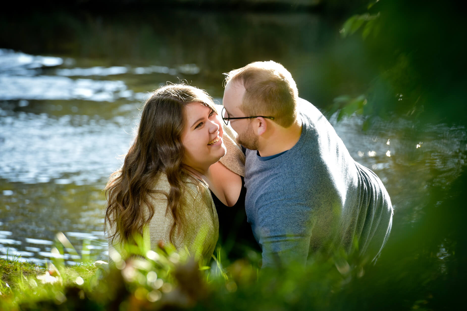 Happy to photograph engaged couples in a nice, informal setting, like this park in Rochester, Michigan for their engagement session.