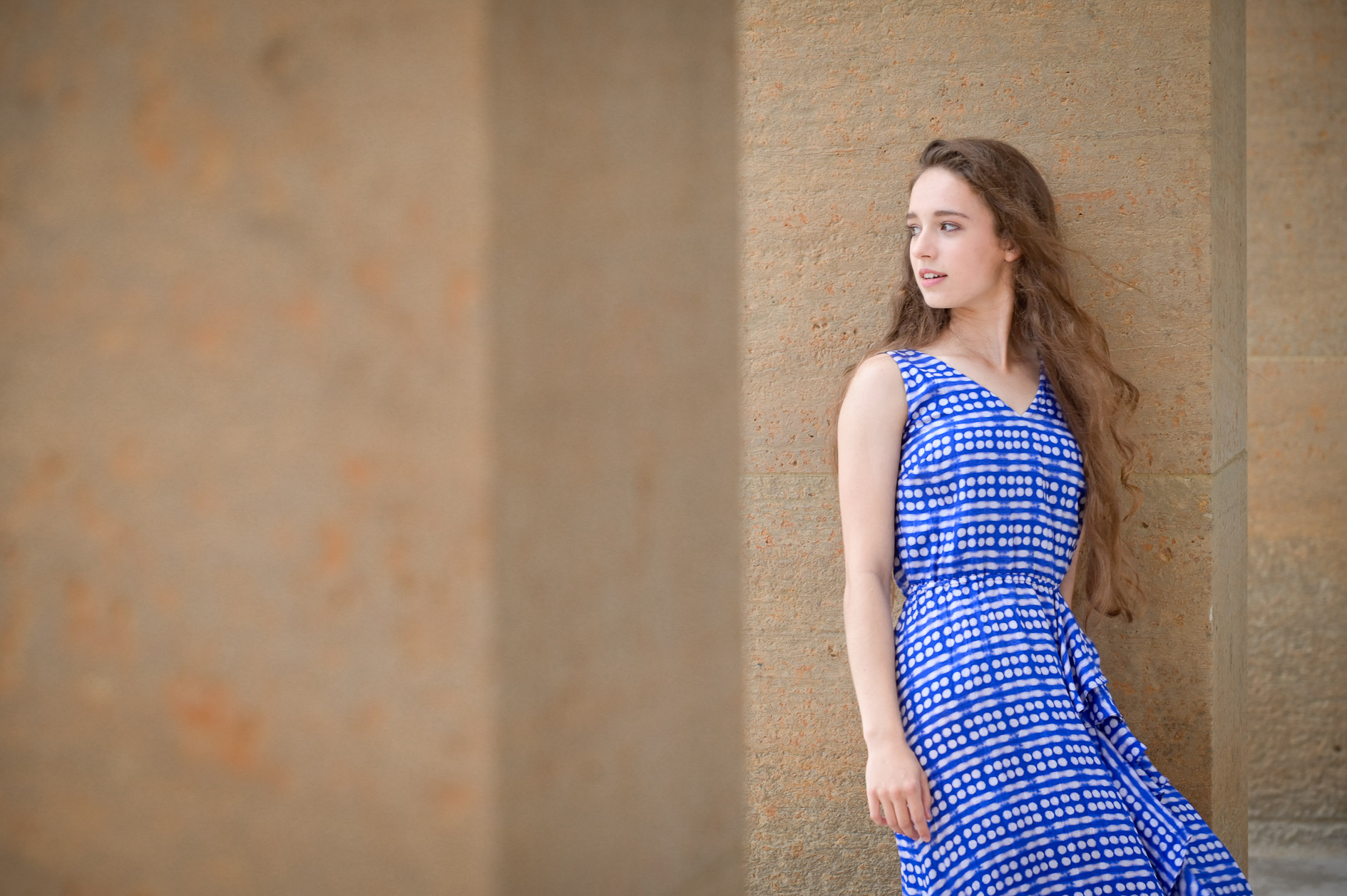 Senior, Rachel, at the Art Museum at the  Cranbrook Kingswood High School in Bloomfield Hills, Michigan.