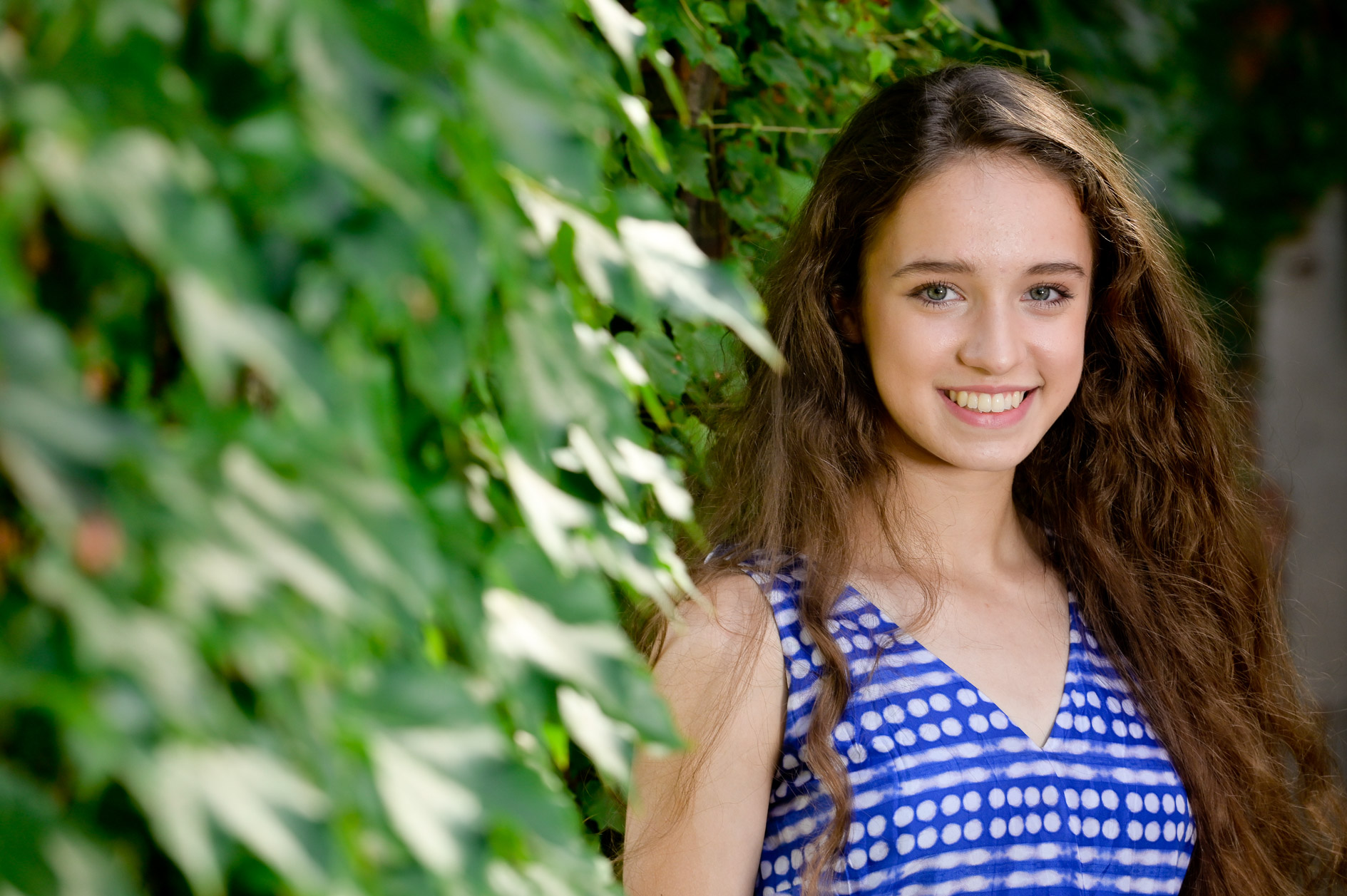 Using all the ivy at Cranbrook as a prop became a theme of this session..