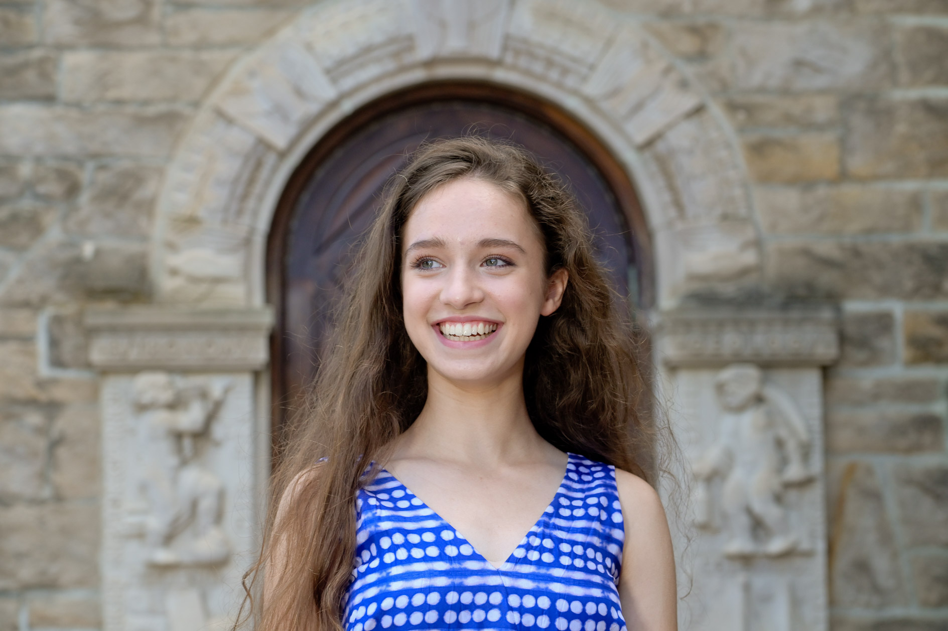 Using Cranbrook Kingswood High School in Bloomfield Hills as a backdrop for classic senior photos.