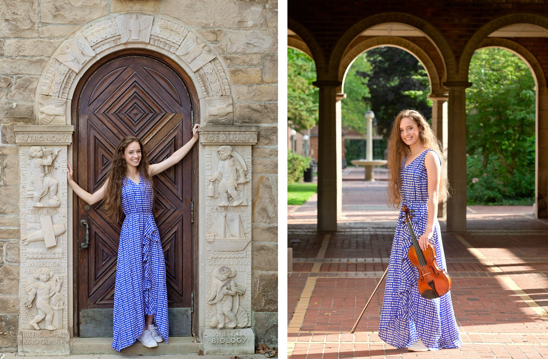 Arches are a big theme at this school, so I put them in lots of Rachel's  senior photos.