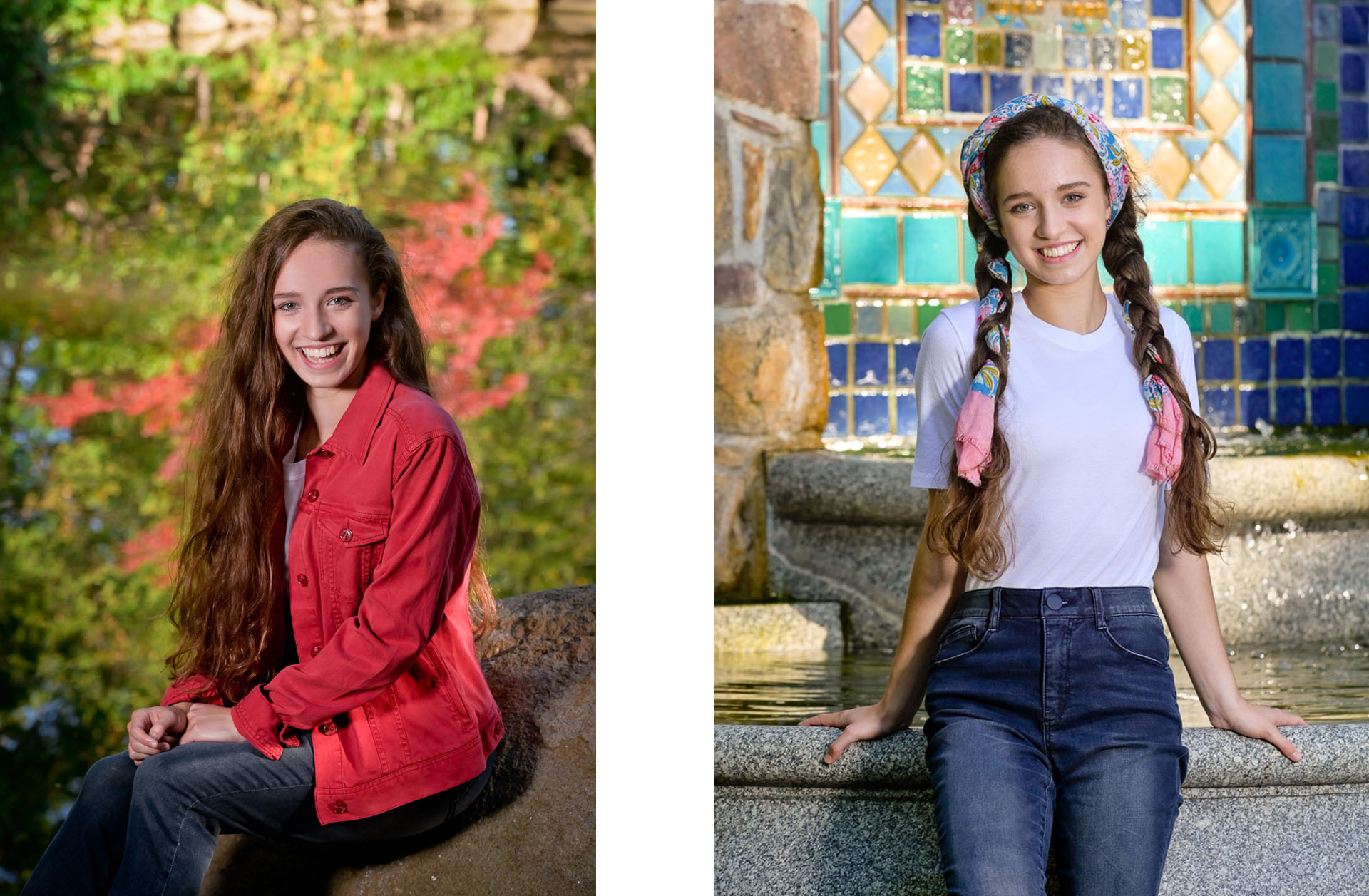 This is the resulting photo with Rachel in the shad at Cranbrook Kingswood High School in Bloomfield Hills, MI.