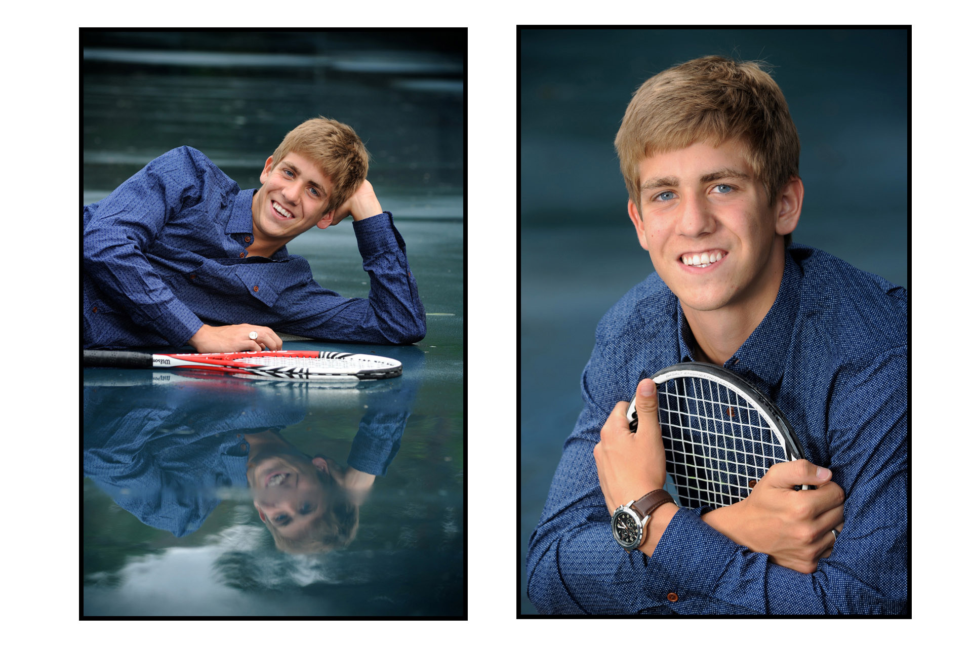 cranbrook , Michigan senior photographer's photo taken of a tennis team player's senior photos at Cranbrook School in Bloomfield, Michigan.
