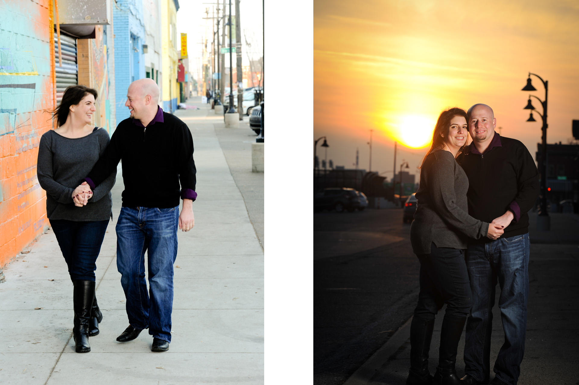 Best Detroit lifestyles photographer portraits of a children's and kids picking flowers and showcasing their amazing personality with this engaged couples photography session in Detroit, Michigan.