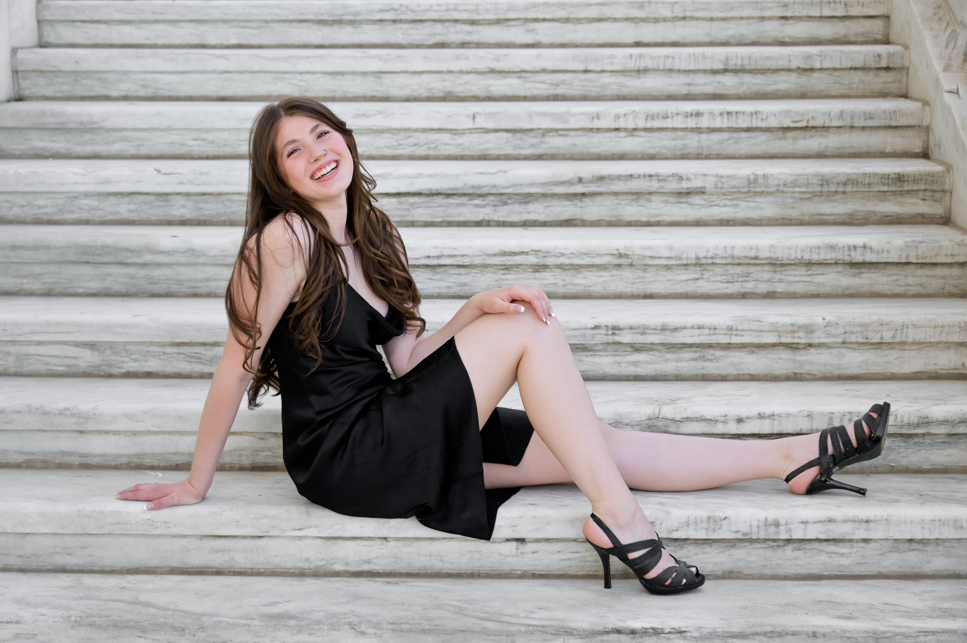 Metro Detroit senior downtown Detroit, Michigan at the Detroit Institute of Arts for her senior photos.