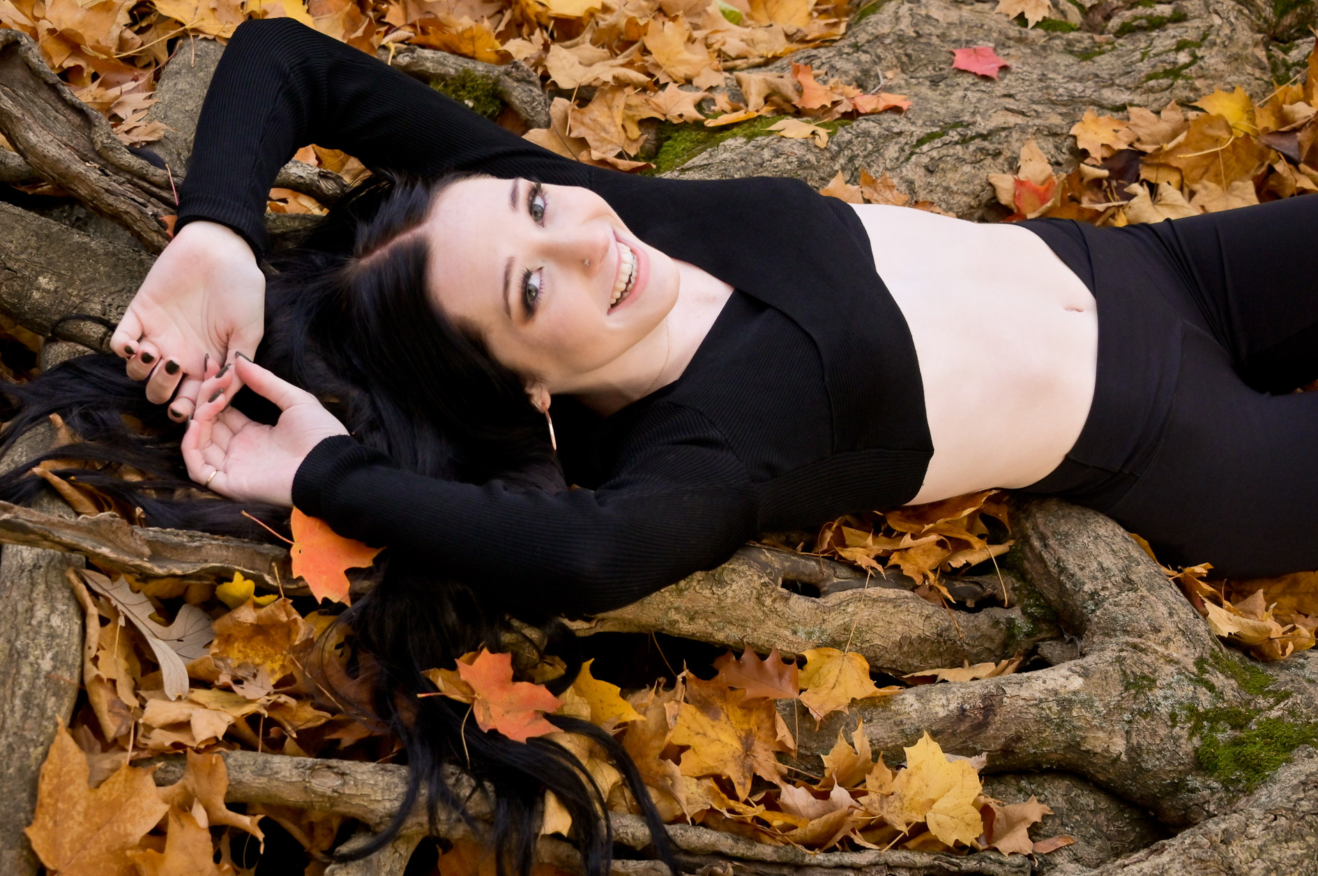 Troy Athens student poses in the fall in Troy, Michigan.