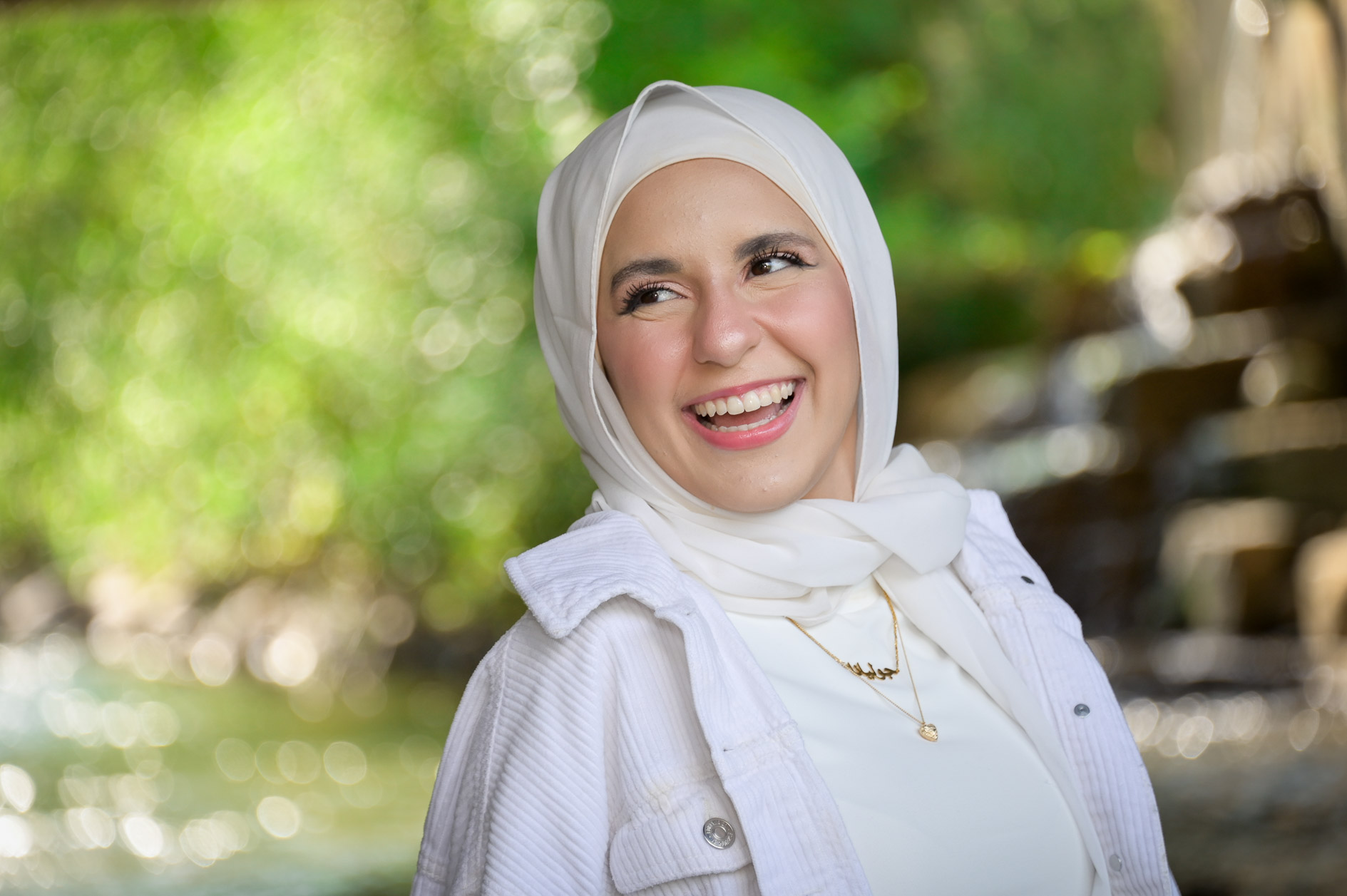 International Academy senior poses in Rochester, Michigan.