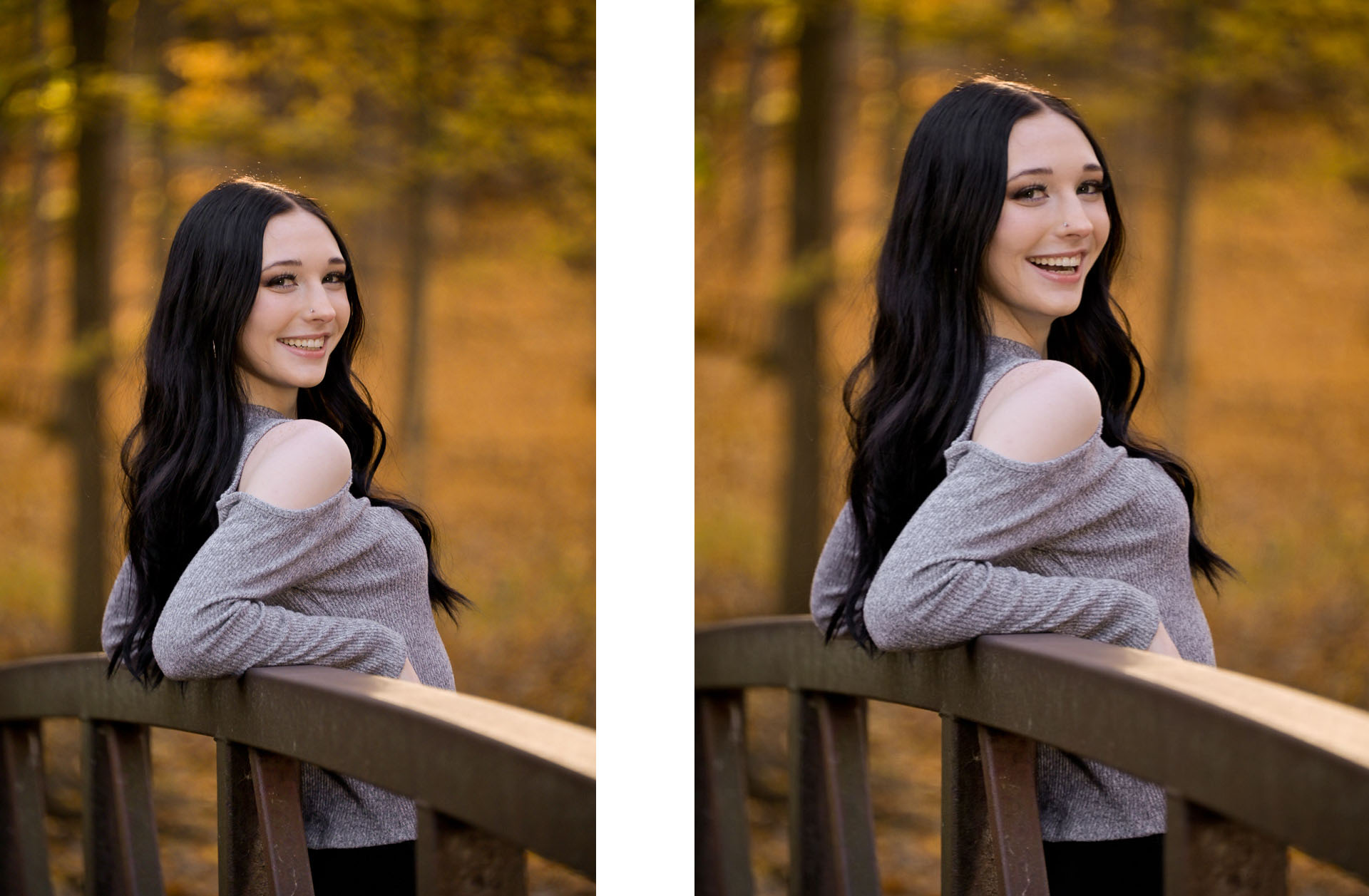 Cute Troy senior posing for her photo in the fall colors.