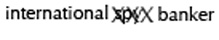illustration of the word banker crossed out