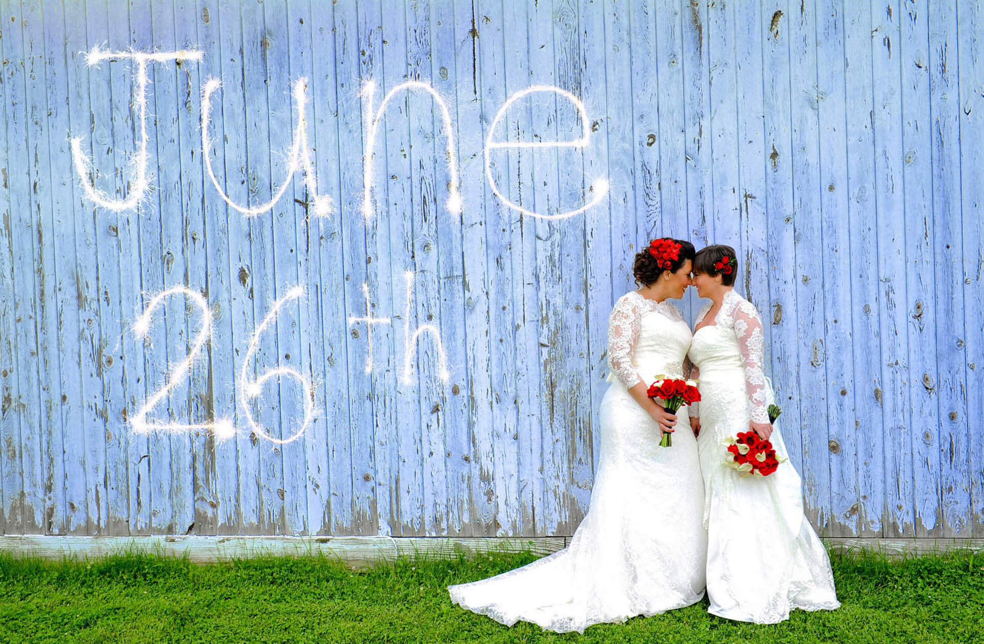 A Metro Detroit, Michigan lesbian couple just happened to get married on June 26th, a historic day legalizing gay marriage taken by photographer voted Best Michigan Wedding Photographer, Marci Curtis.