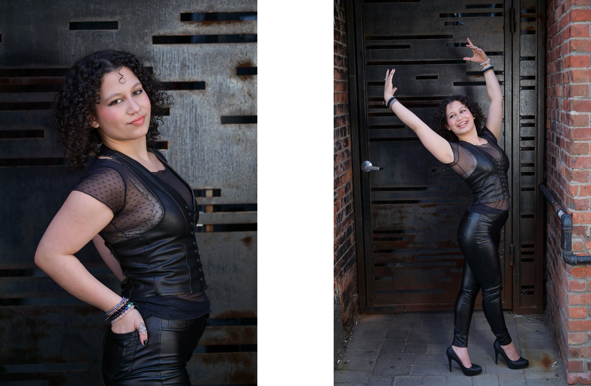 Dancer and Birmingham Groves senior showing off her dance moves in an alley in Detroit, MI.