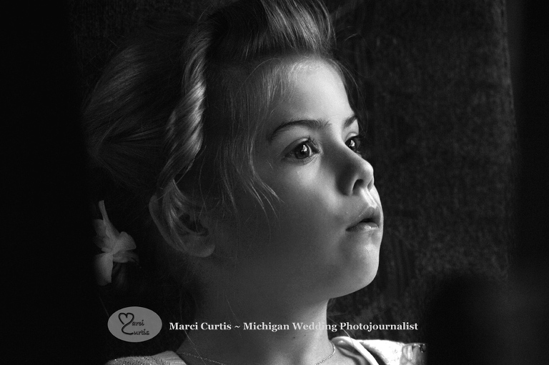 Flowergirl at St. Aloysius Detroit Wedding