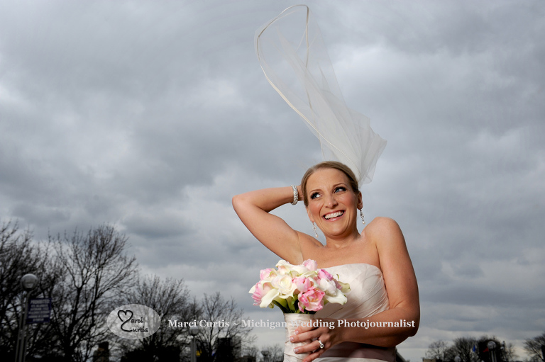 Winter Wedding in Detroit Michigan