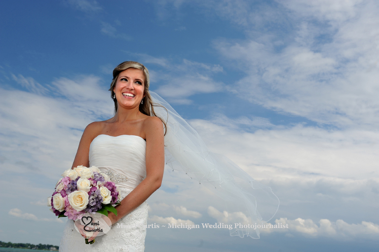 Grosse Ile, Michigan wedding photos of the bride.