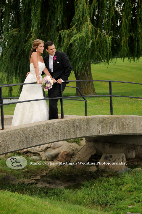 Wedding photography of a Michigan bride and groom in Dearborn, Michigan at a local park.