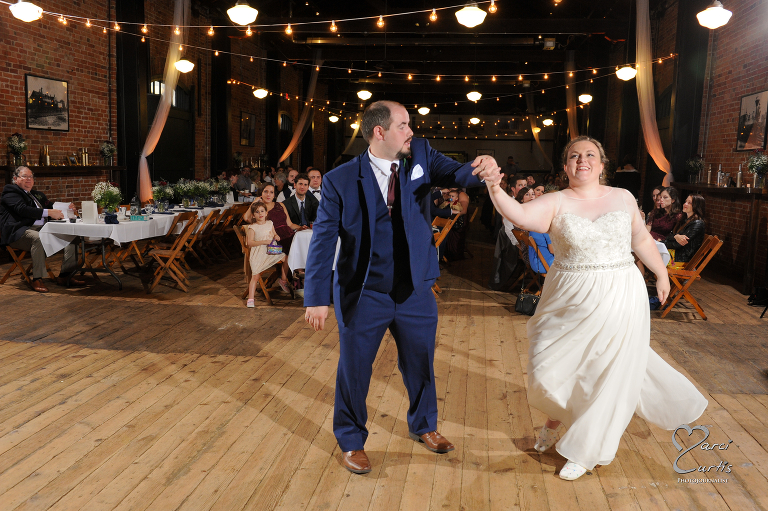 Couples first dance in Depot Town, Ypsilanti, Michigan.