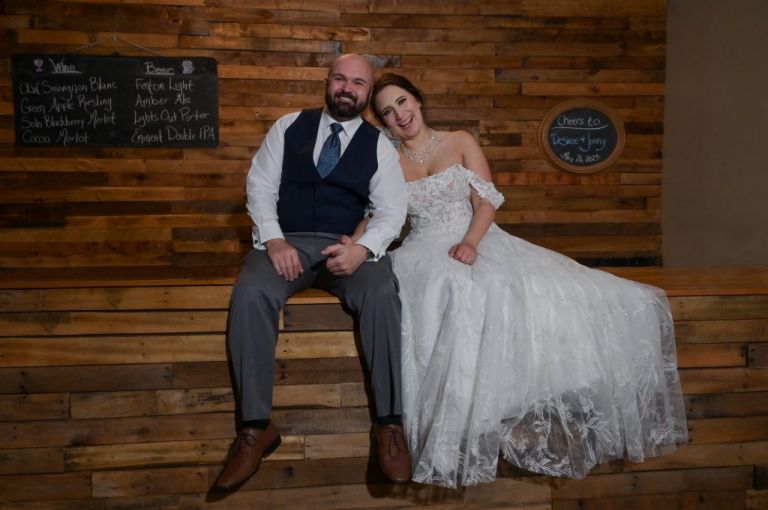 A sweet, private ending for a fabulous, emotion filled wedding at the Fenton Brewery and Winery in Fenton, Michigan.
