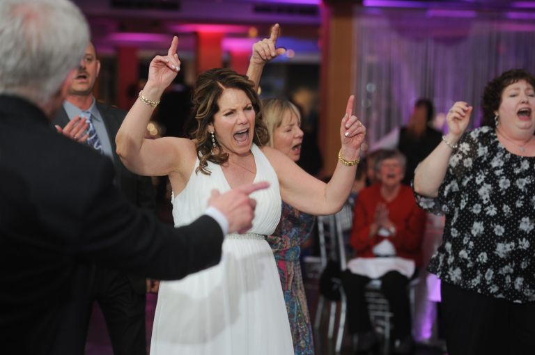 Roostertail Detroit wedding venue has great mood lighting for everyone's taste.