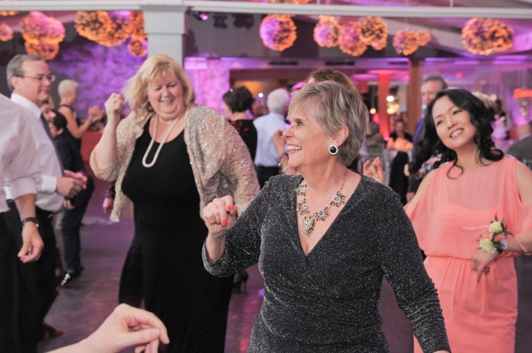 Guests dancing at Roostertail in Detroit, Michigan.