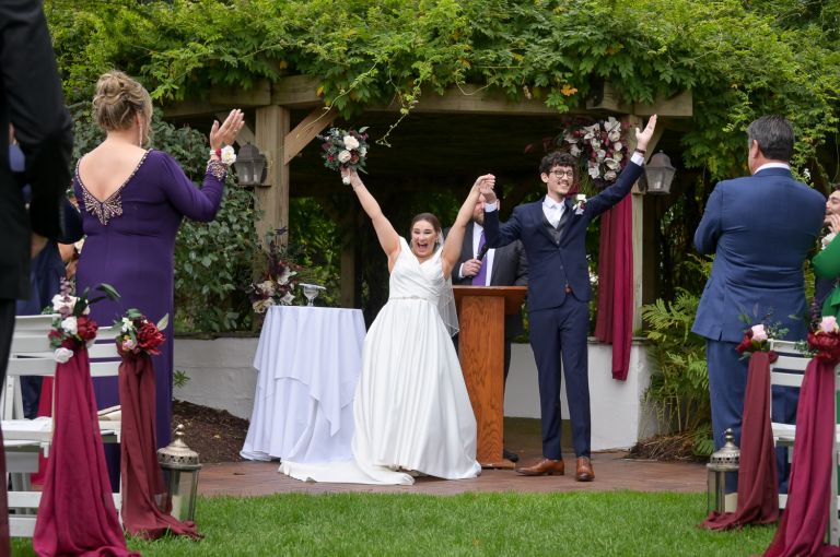 A sweet and emotional wedding ceremony at Addison Oaks Buhl Estates in Leonard, Michigan.