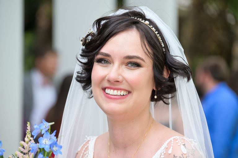 Look at this gorgeous bride at Greenfield Village in Dearborn, Michigan.