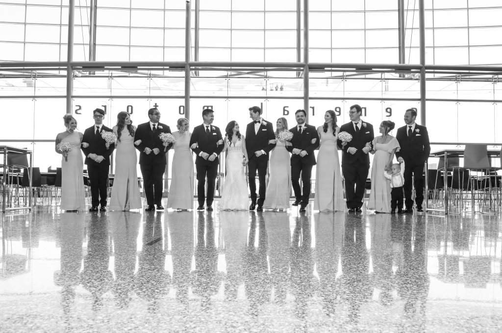 Wedding party at the Ren Cen.