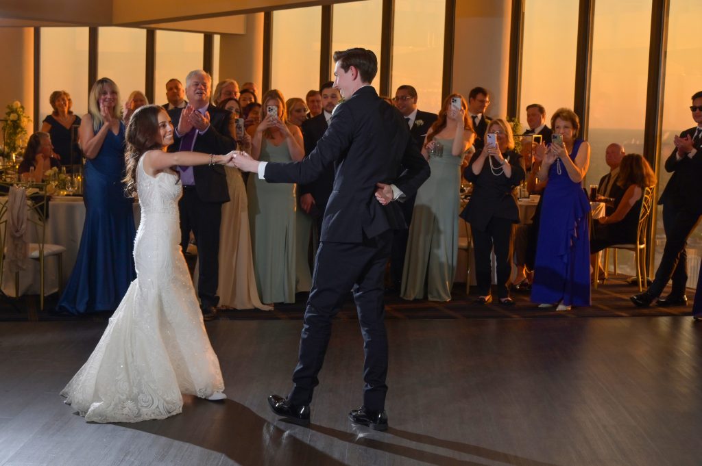 First dance in the sunset at the Highlands Detroit.