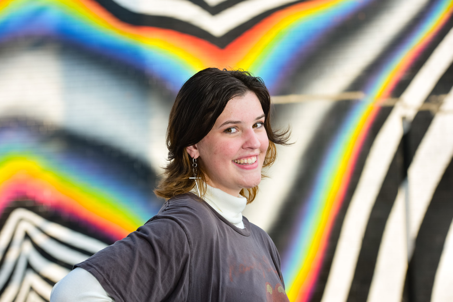 Vibrant colors for this Bloomfield, Michigan's  senior photos with queer friendly ally photographer.