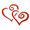 illustration of a double heart