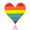 illustration of a rainbow heart