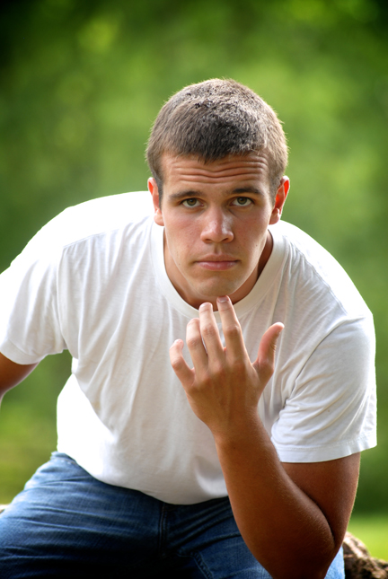 Michigan Clarkston senior pictures shot in natural settings like your backyard.