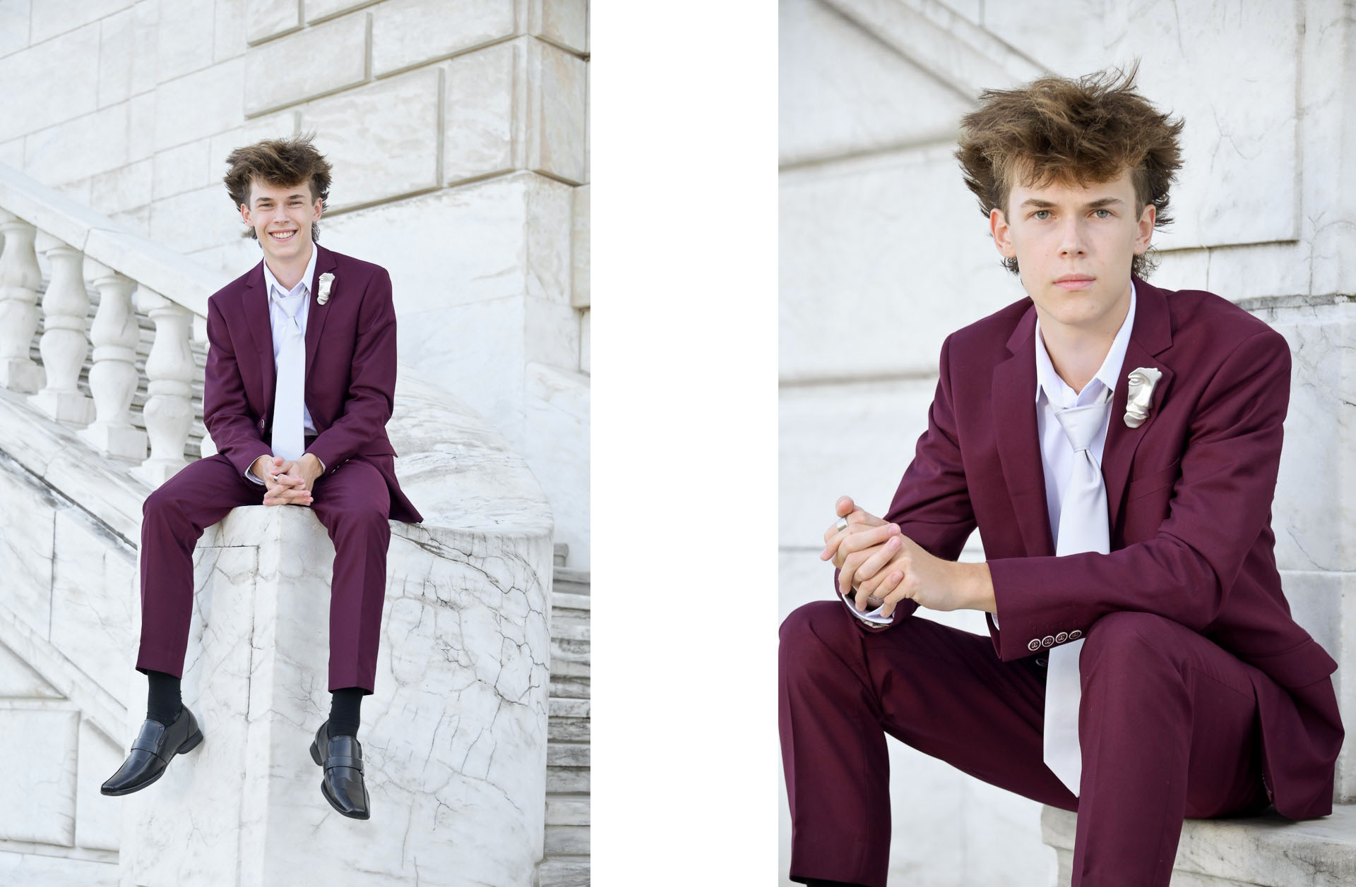 Adam started his senior picture session downtown Detroit at the icon Detroit Institute of Arts. Sometimes we have access to these steps and often we don't..