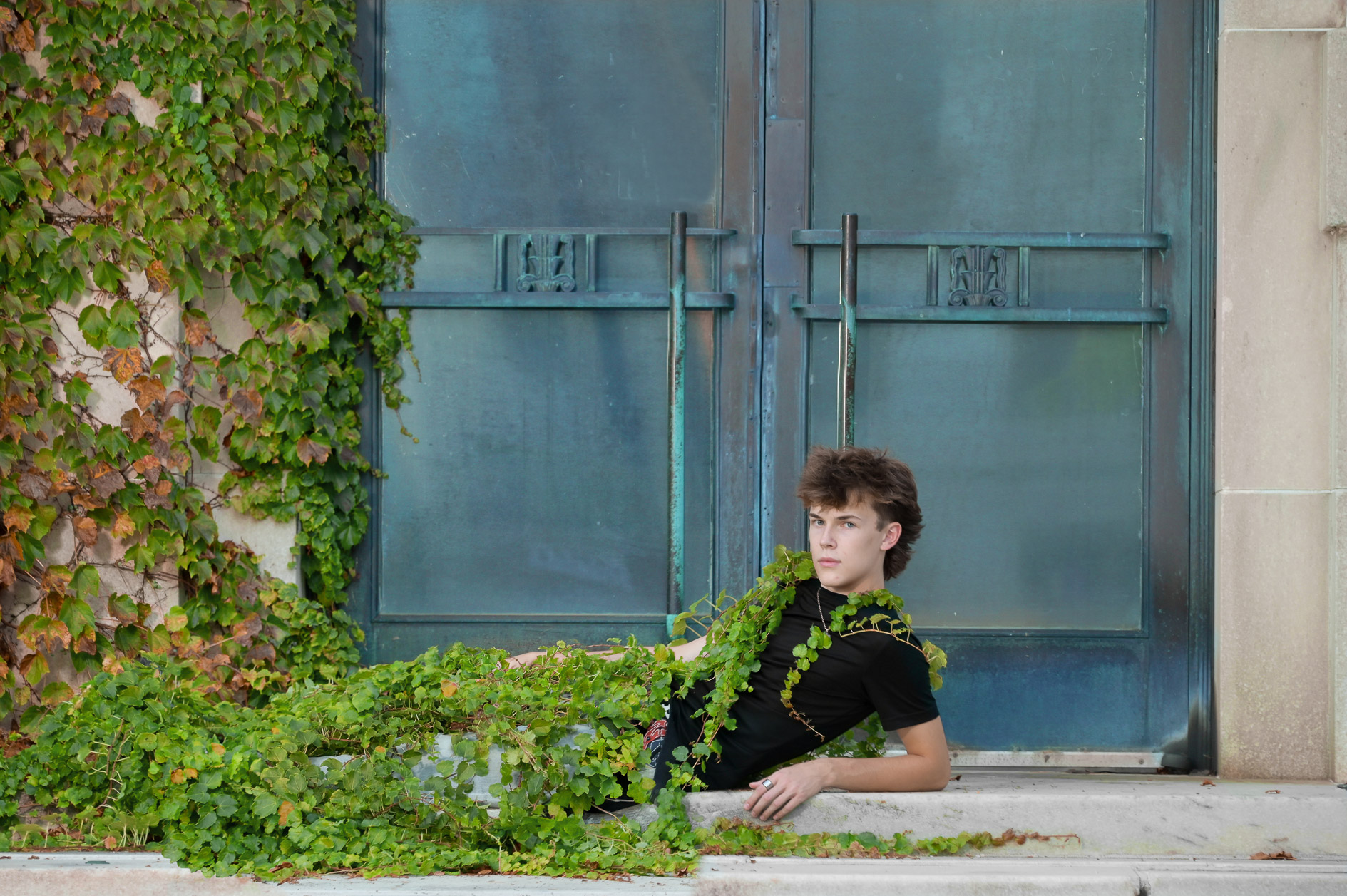 Even though I'm showcase a LOT of this series of a Royal Oak senior boy in vines in Detroit, this is because it made for a unique series of senior pics. The whole thing took about 7 minutes from start to finish.