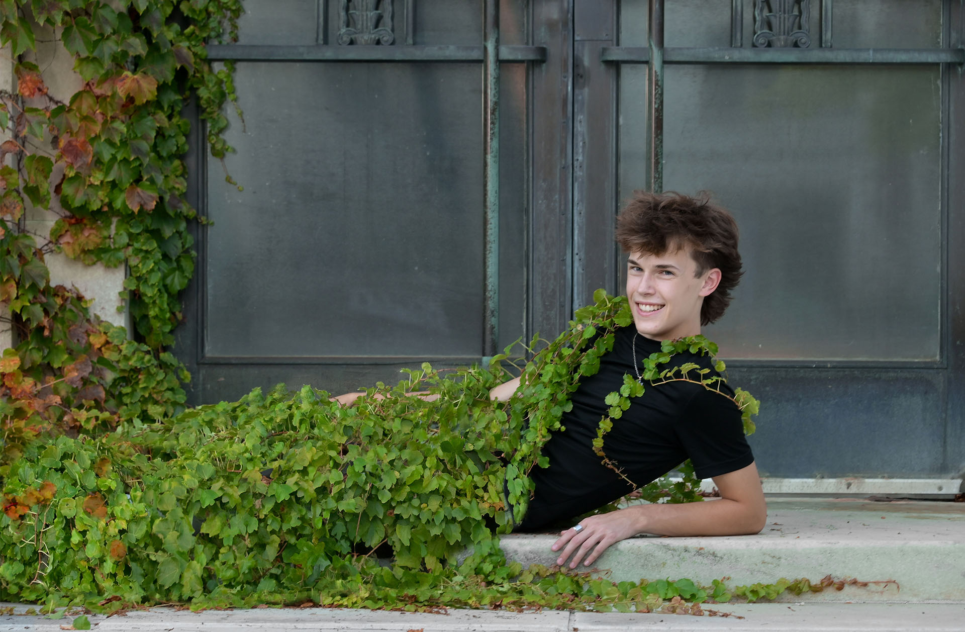Adam starts to relax into this crazy, artistic series of senior photos in Detroit.