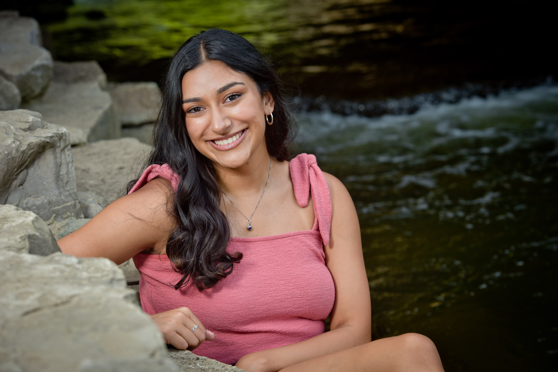 Finding bodies of water to place my seniors who are swimmers for dynamic and artistic senior pics.