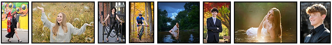 Sample small photos of the variety of images I photograph of Oakland County, MI senior during a session.
